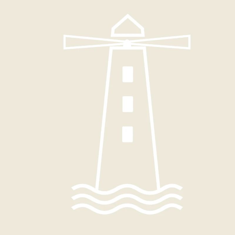 Der Leuchtturm - Weiß