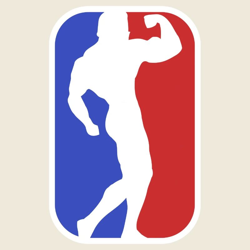 Logo bodybuilder bodybuilder biceps posent Arnold