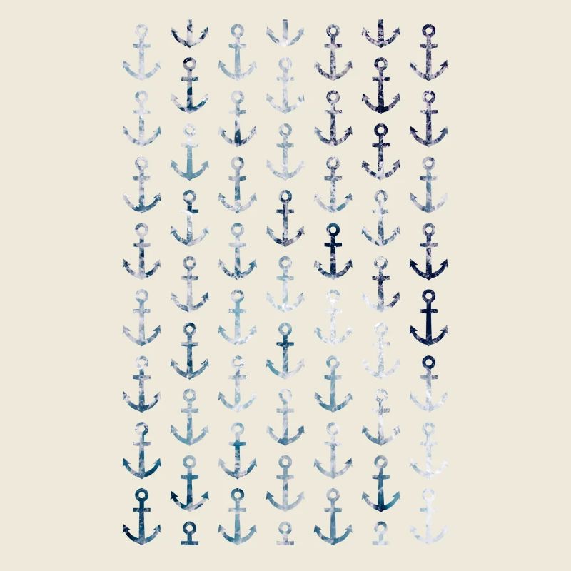 Modèle d'ancre maritime dans le style vintage