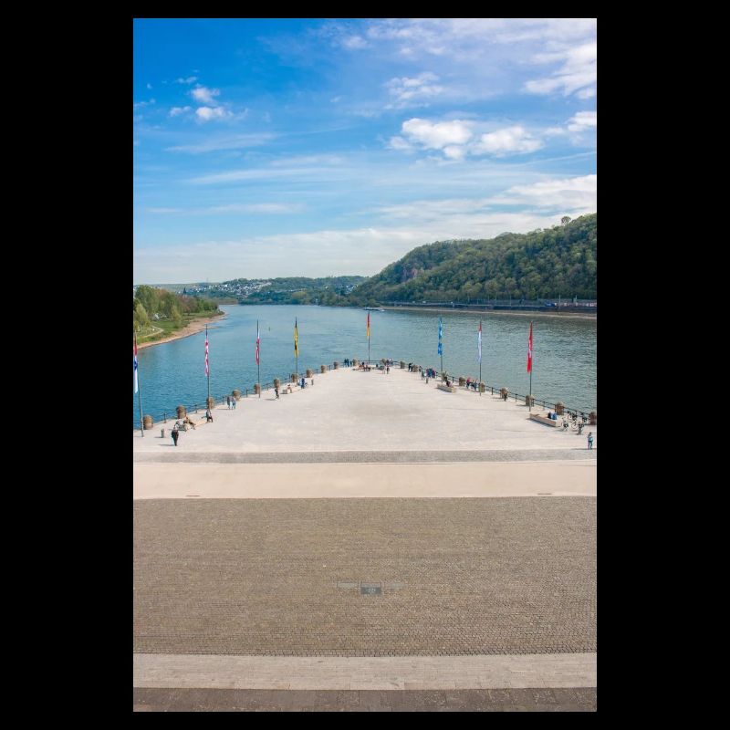 Affiche du Rhin et de la Moselle de Deutsches Eck Koblenz