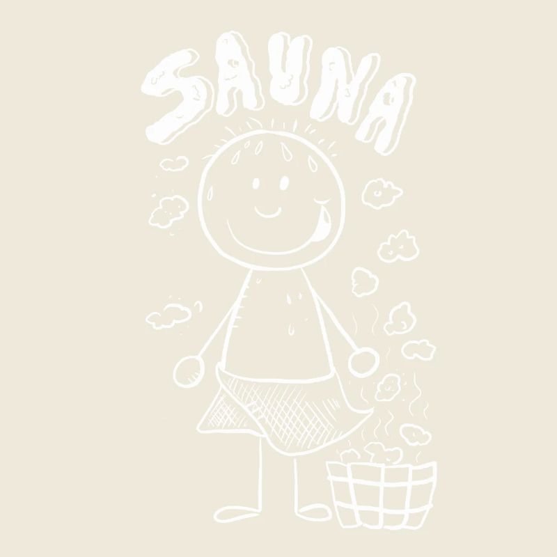 Dampf Sauna Strichmännchen