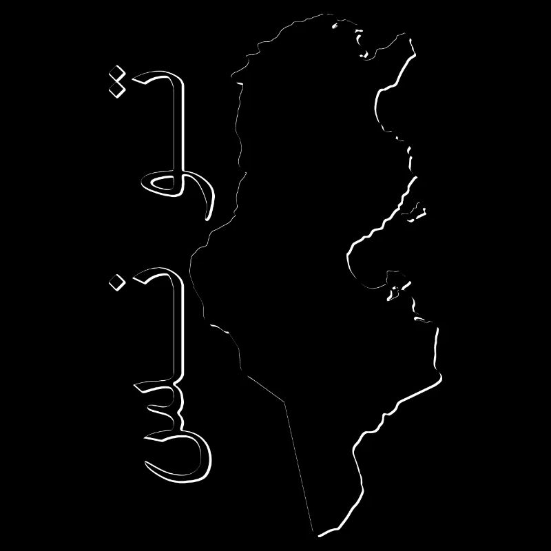 Tunisia map as outline TN