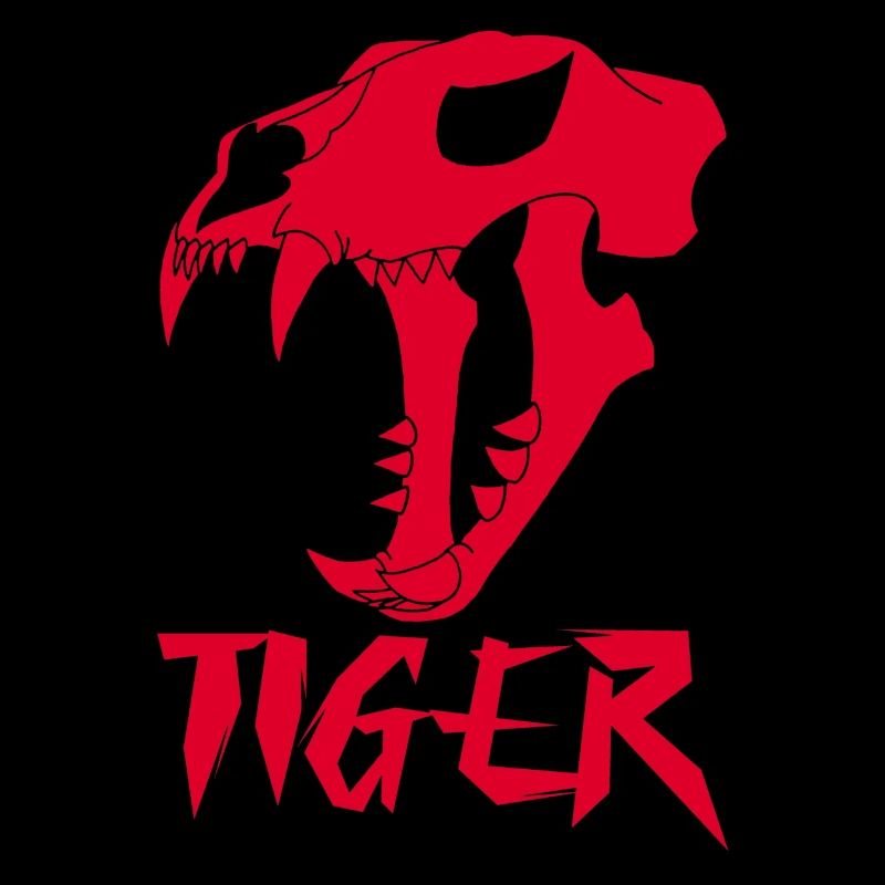 Crâne de tigre rouge