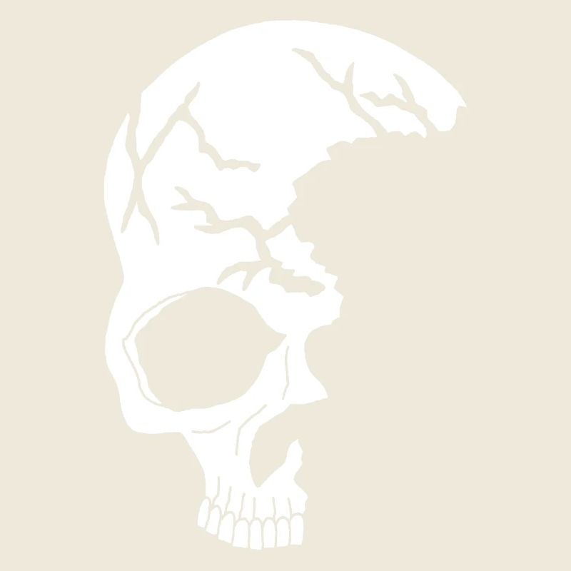 white half skull