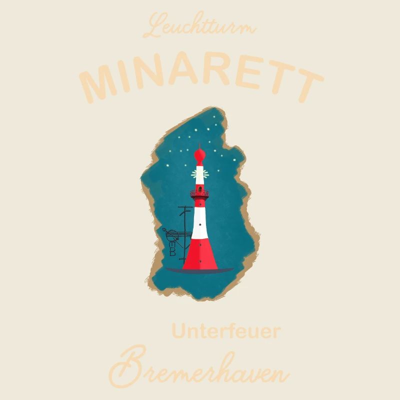 Bremerhaven, phare sous le feu, minaret,