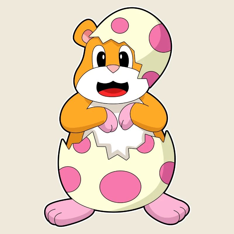 Hamster eggshell egg