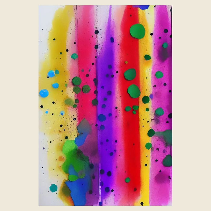 Farbspritzer und Linien