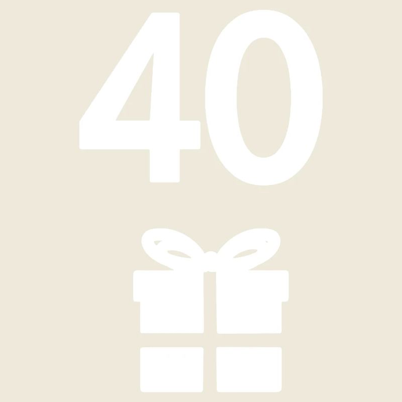 oberteil Geburtstag, 40 geschenk schachtel