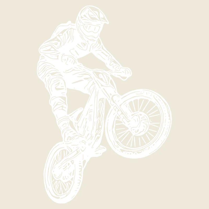 Cool cyclist jumping mountain biker