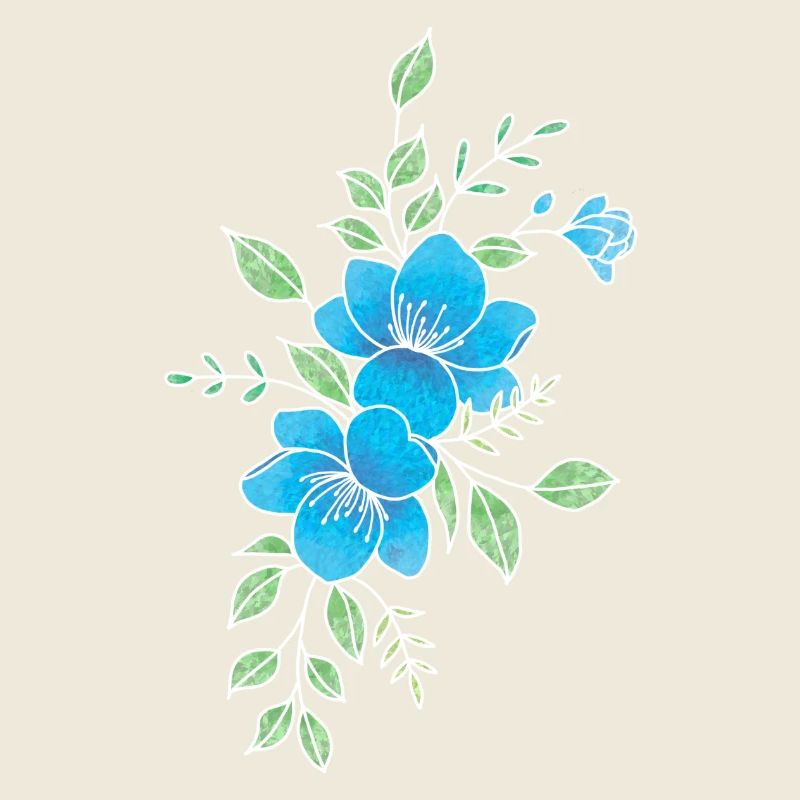 Blue and white flower