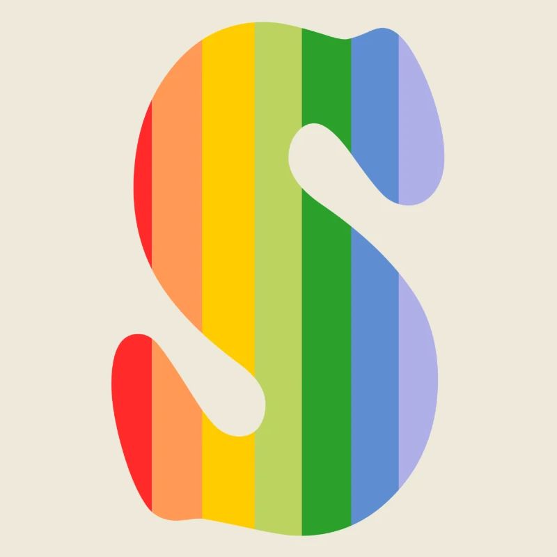 Buchstabe S Regenbogen
