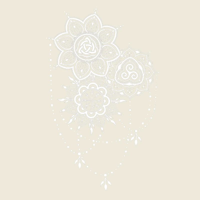 Celtic Henna Mandala Tattoo, blanc