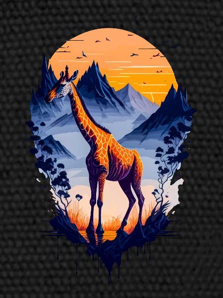 Belle girafe abstraite