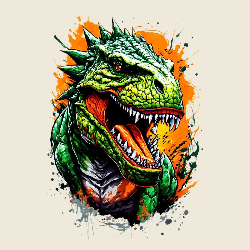 Aggressive dinosaur T Rex