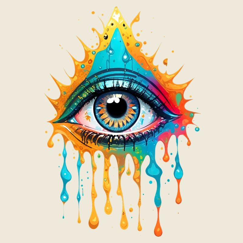 Conception d’œil d’éclaboussure de peinture