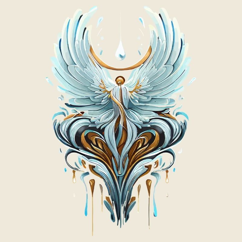 Himmlischer Schwan mit ätherischen Flügeln