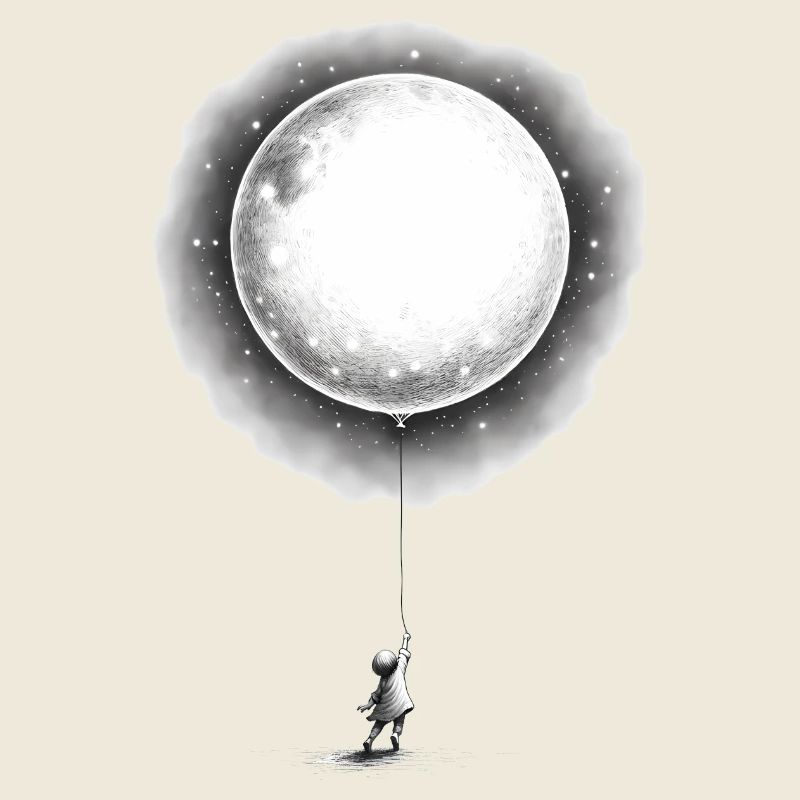 Child with Moon Balloon