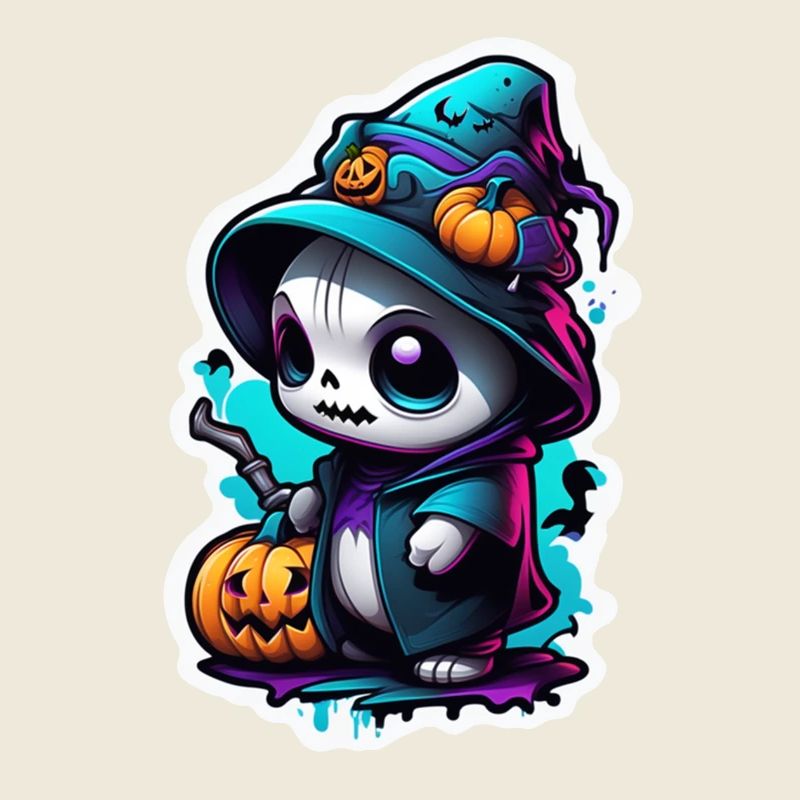Halloween - Monster with Witch Hat