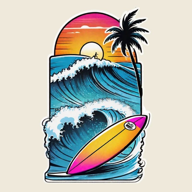 surf plage palmier soleil vacances