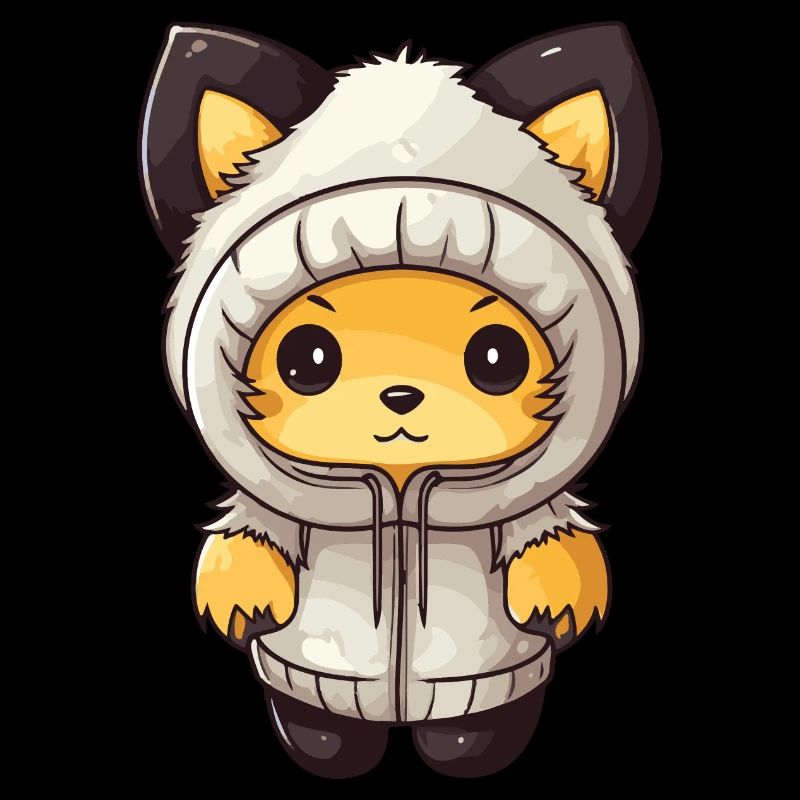 Fuchs Winter Comic Niedlich