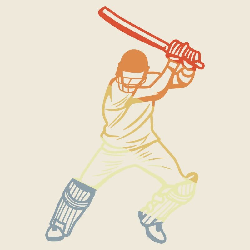 Vintage Cricket Player