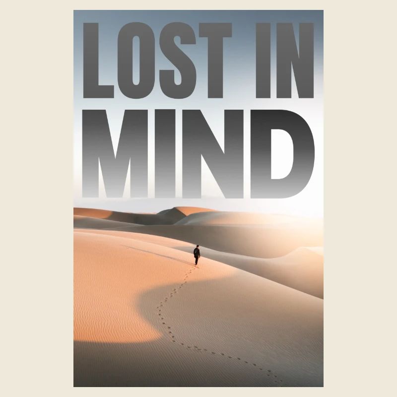 Perdu dans ses pensées dans le désert