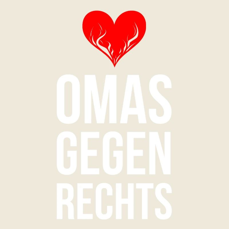 OMAS GEGEN RECHTS mit brennendem Herz