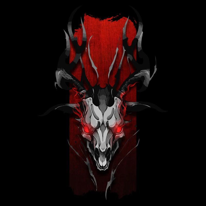 Infernal Illumination: Daemon Goat Skull with