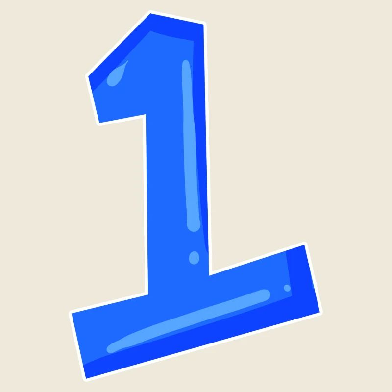 Numéro 1 bleu