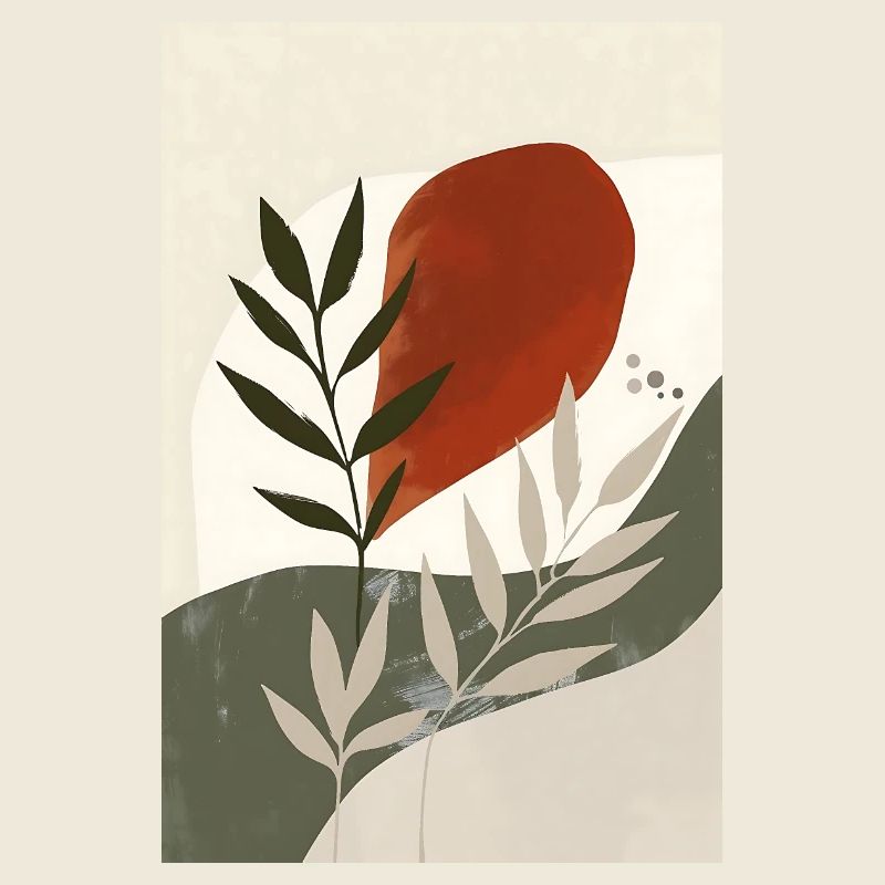 Imprimé oiseau bohème moderne, boho rustique