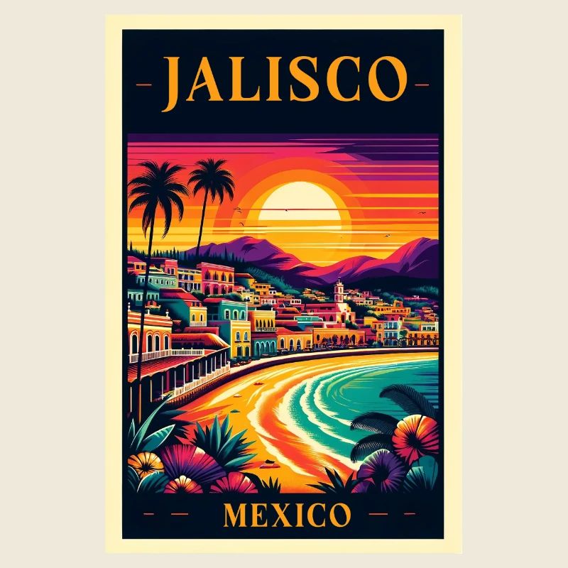 Jalisco Mexico sunset design