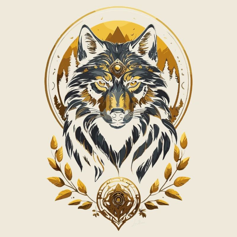 Loup Médiéval Or
