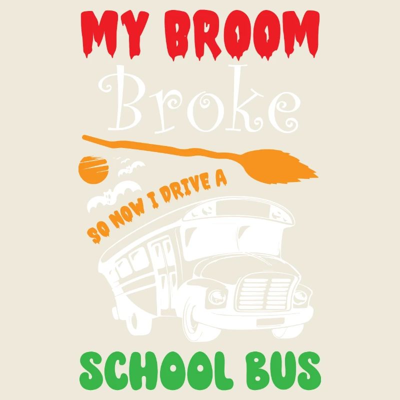 Drôle Sorcière Chauffeur d’autobus scolaire Halloween