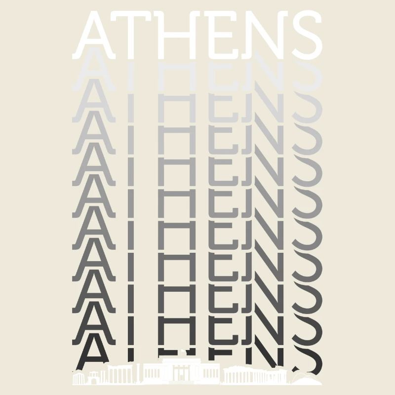Athen Skyline Echo Typografie
