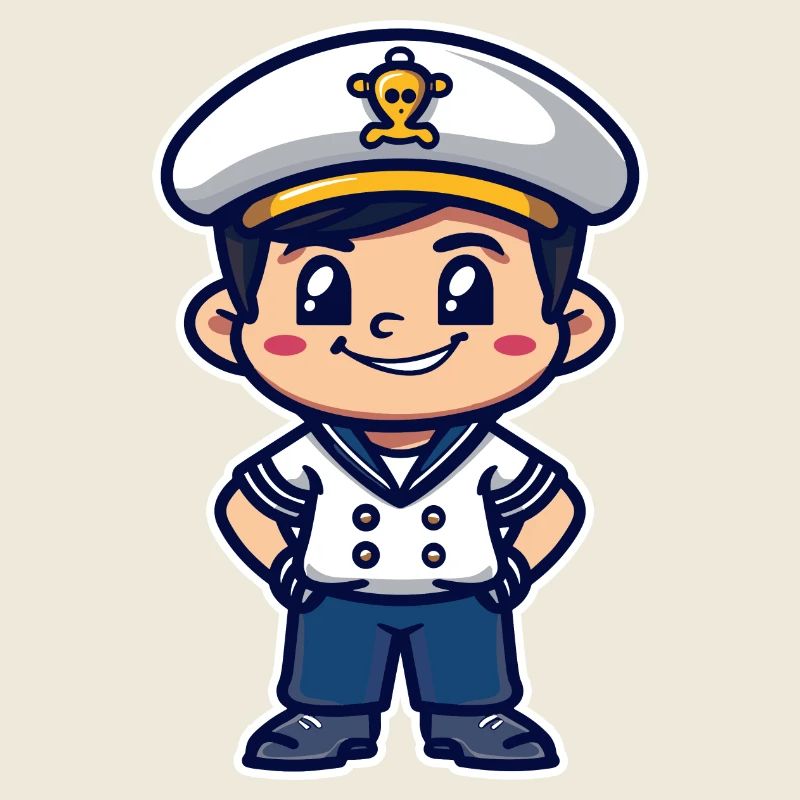 Petit marin capitaine bande dessinée