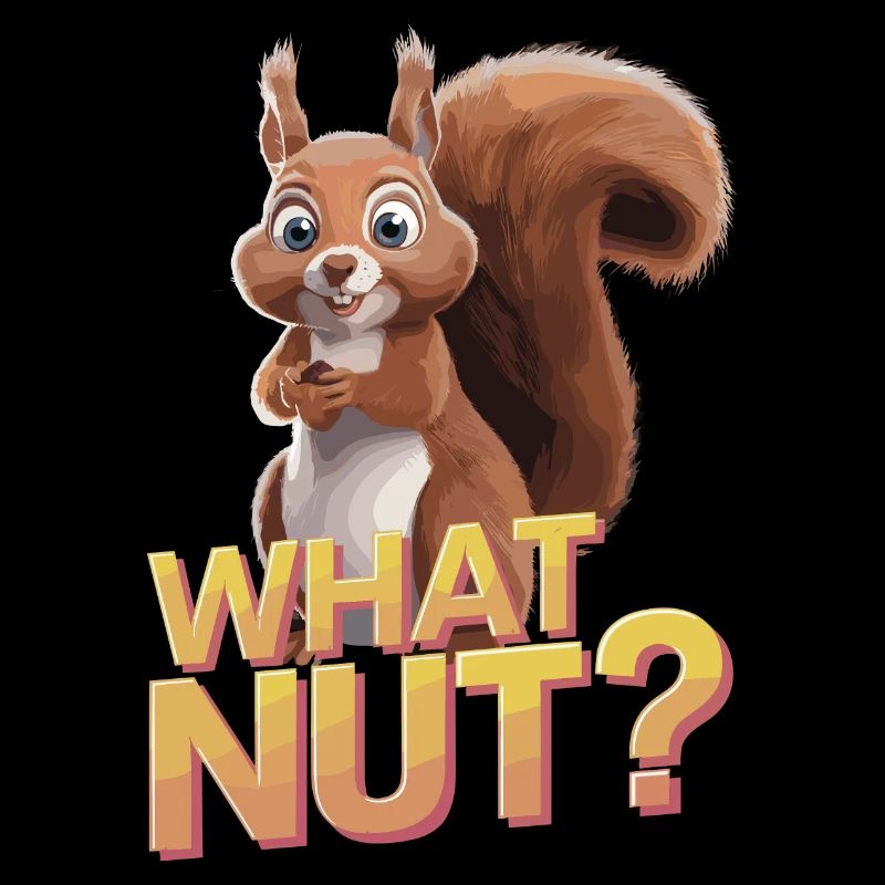 Nettes Eichhörnchen hält Eichel What Nut