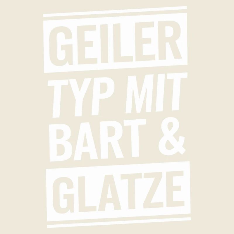 Typ mit Bart und Glatze, Männer Haarausfall Glatze