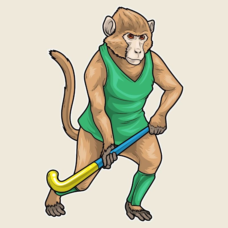 Affe Feldhockey Hockeyschläger