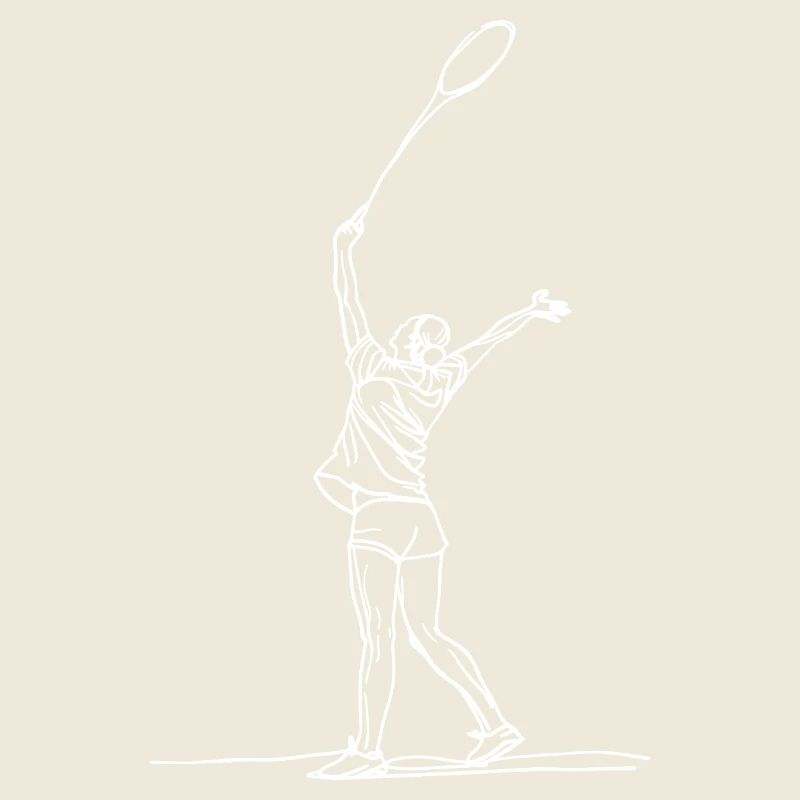 Badminton Player Sketch