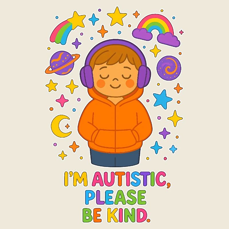I'm Autistic Please Be Kind - Autismus Kinder