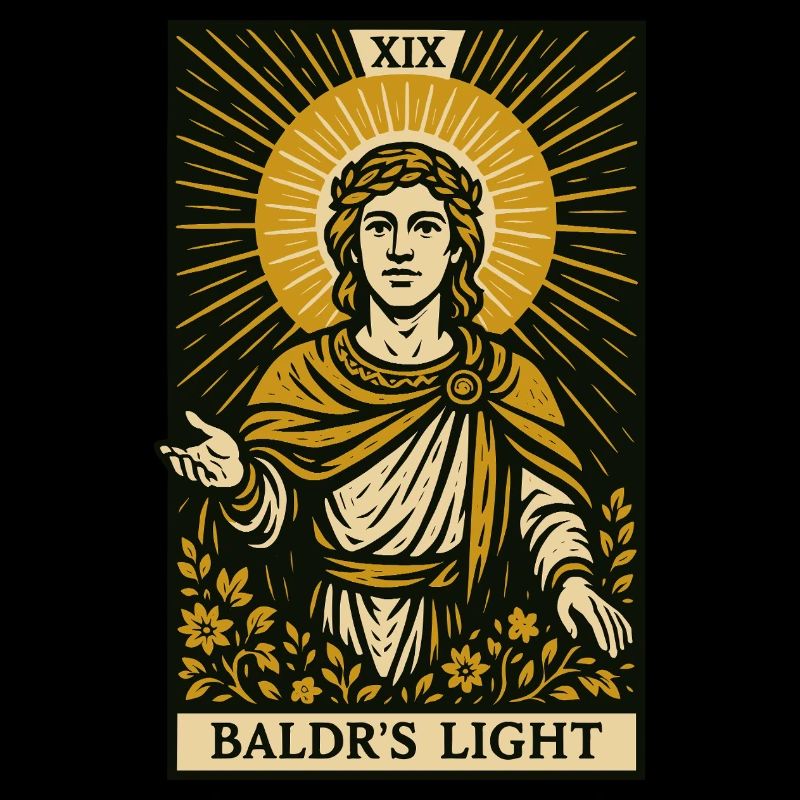 Baldr - Conception inspirée de la carte de soleil de tarot viking