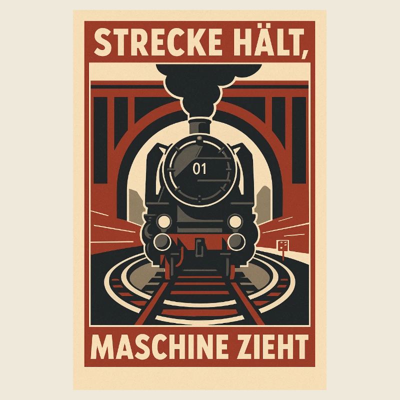 Railway Track Holds Machine Pulls