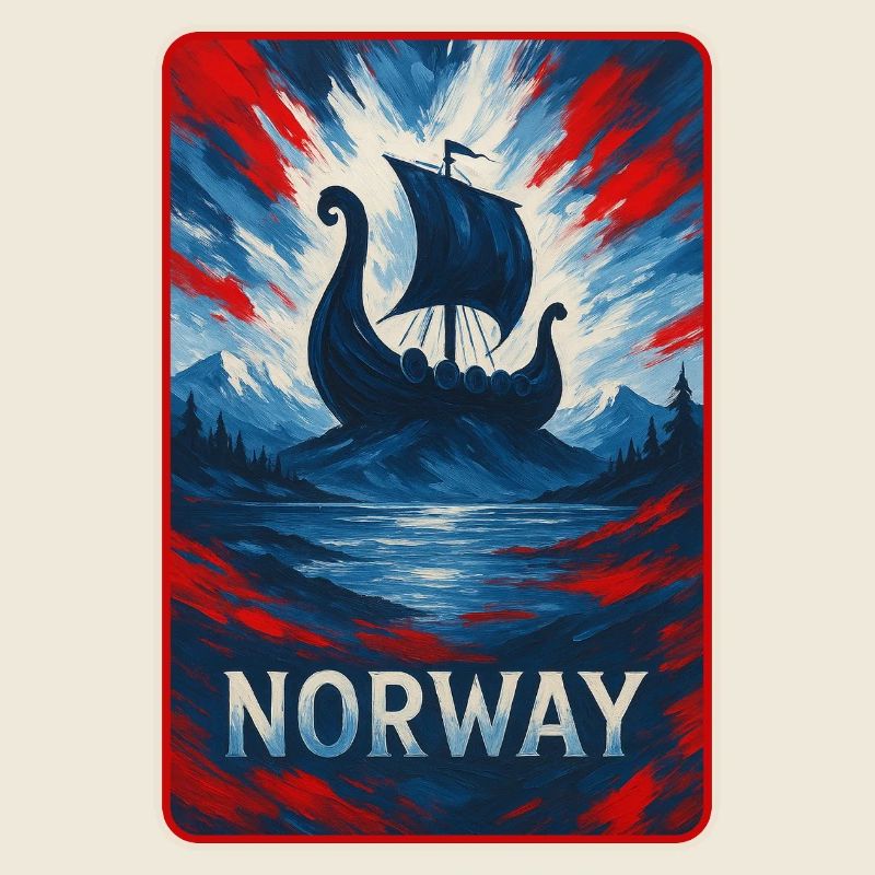 Norwegen Landschaft Flaggen Design