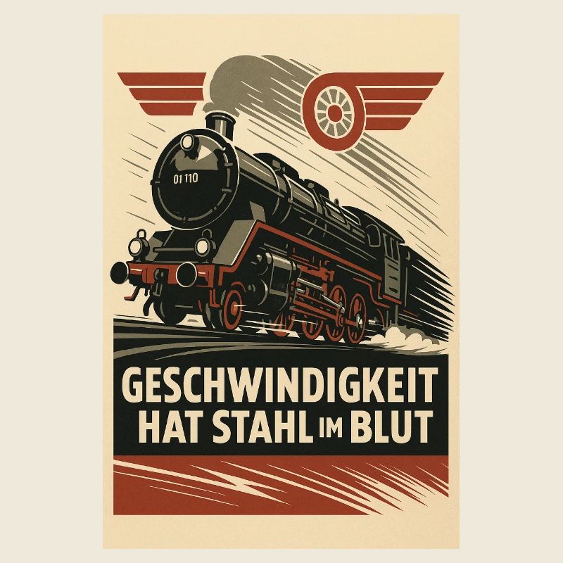 Eisenbahn Dampflok Geschwindigkeit Stahl im Blut
