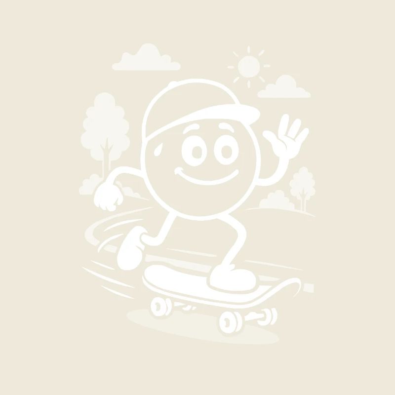 Ribbo sur le skateboard