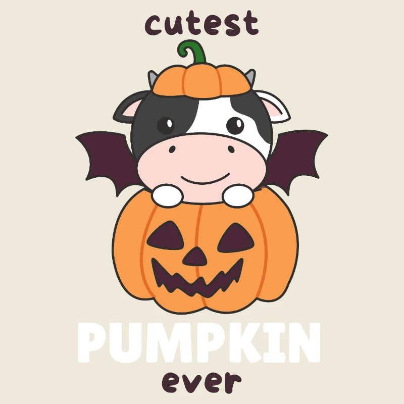 Cow Halloween Pumpkin cutest Pumpkin ever