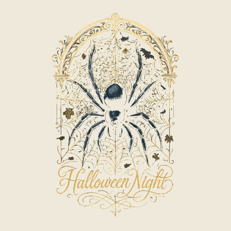 Halloween Night Spider - Golden Web Arachnid