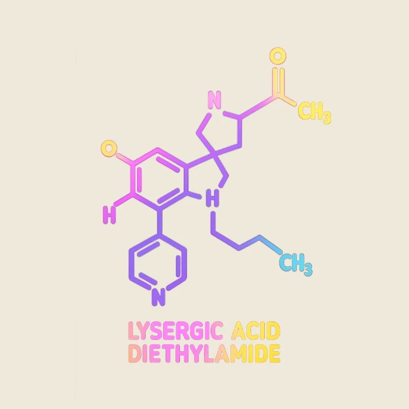 Psychedelic Molecular Art LSD