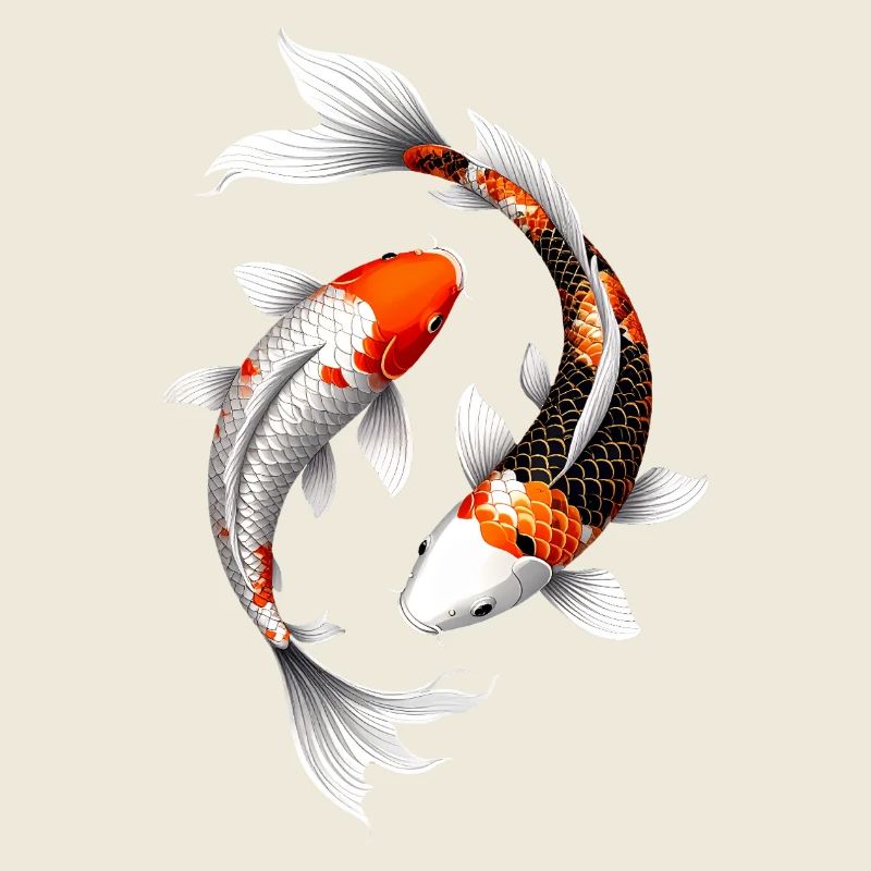 Glowing Spiral Koi Carp