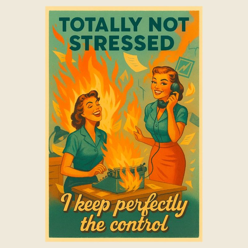 Totally Stressed Retro Office